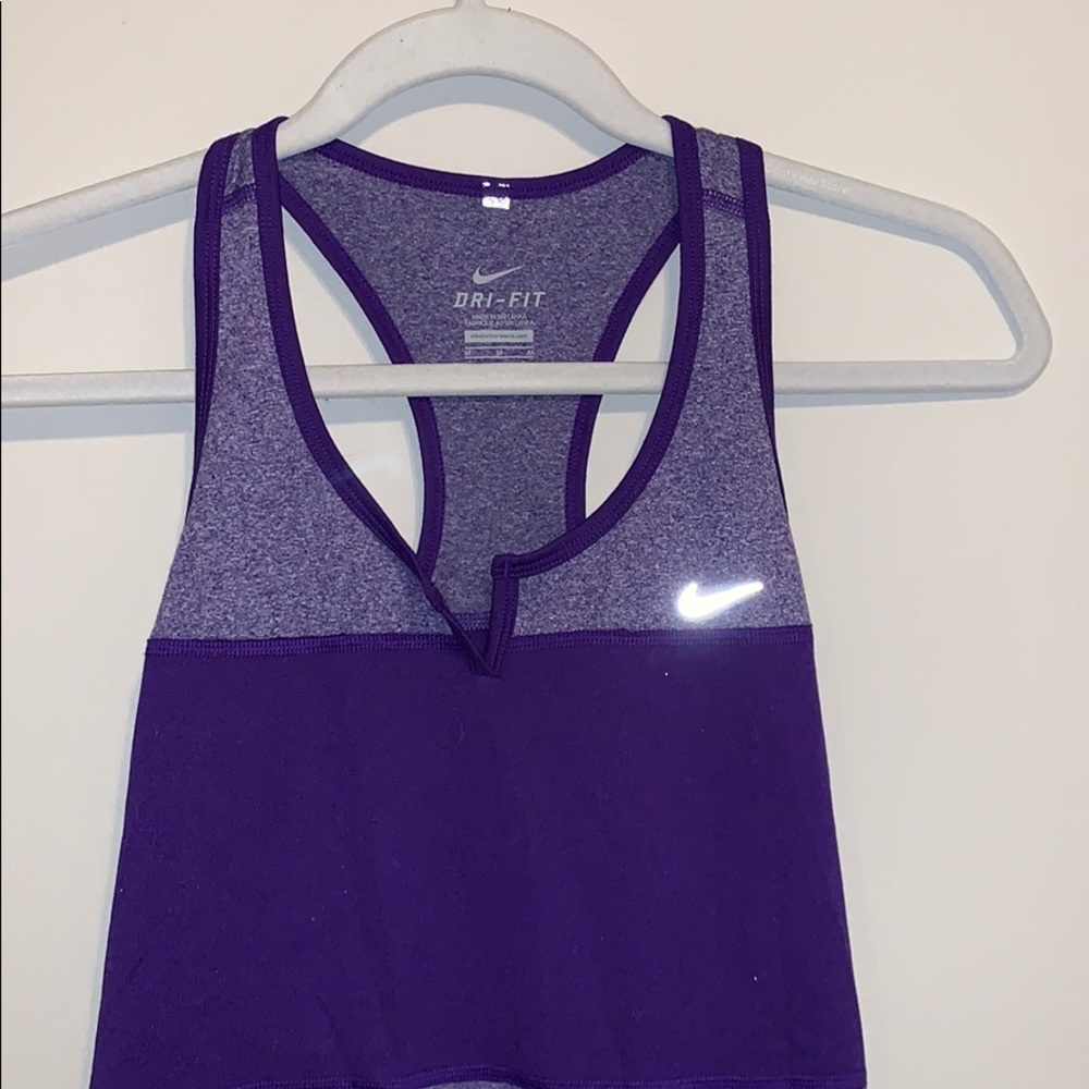 Nike Dri-Fit Purple Striped Racerback Tank